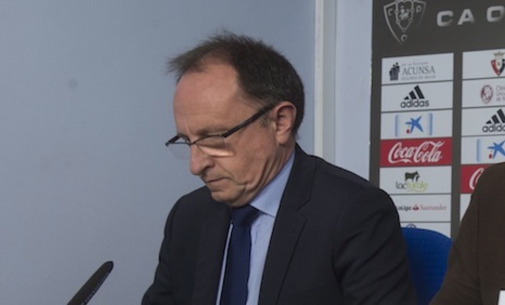 Ángel Ardanaz, gerente de Osasuna, ha declarado en el juicio. (Iñigo URIZ/FOKU)