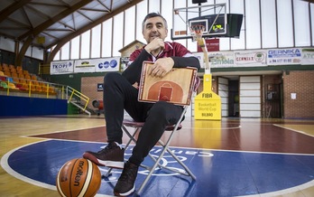 Mario López, satisfecho a más no poder con la primera parte de la temporada de Gernika Bizkaia. (Marisol RAMÍREZ / FOKU)