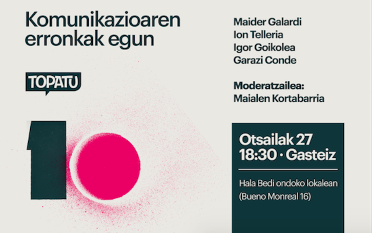 Topatuk mahaingurua antolatuko du Gasteizen.