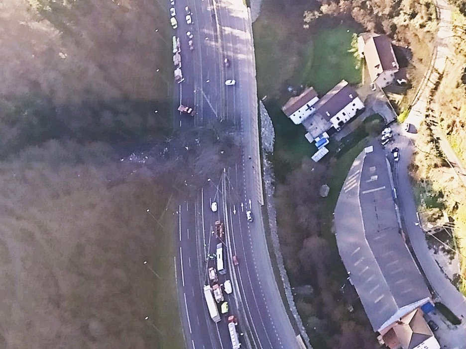 Imagen aérea del desprendimiento.