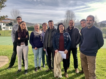 Herriari a présenté sa liste vendredi 7 février à Itxassou. ©Iurre Bidegain