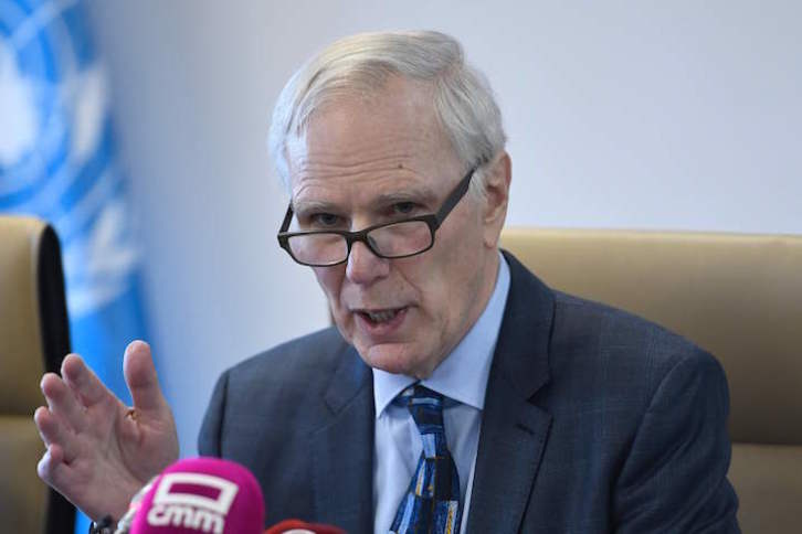 El relator de la ONU para la pobreza extrema, Philippe Alston. (Pierre Philippe MARCOU/AFP)
