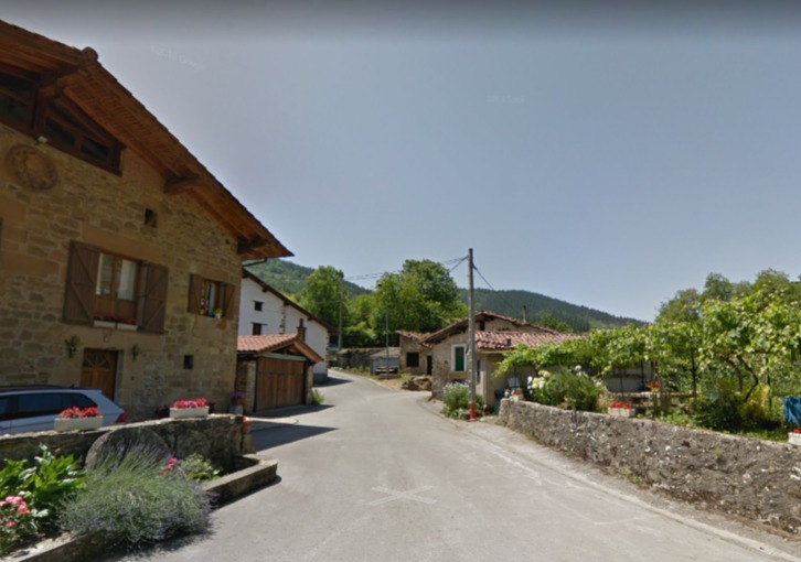El núcleo del barrio de Eitzaga, en Zaldibar. (Google Maps)
