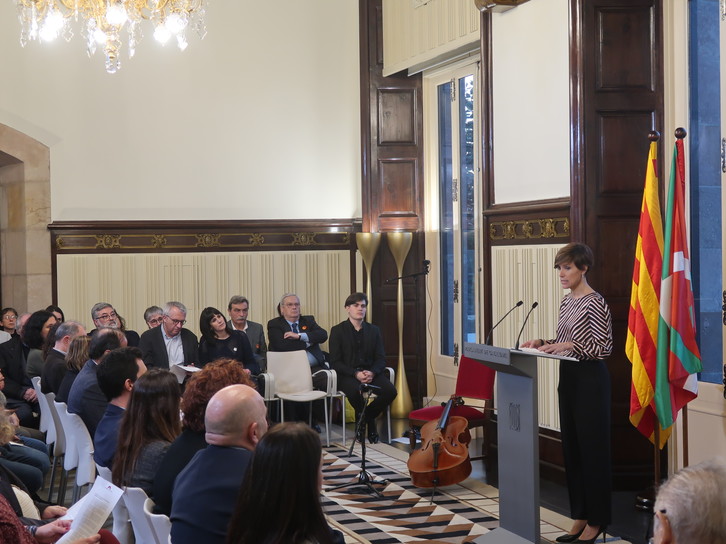 Acto celebrado este lunes en el Parlamento de Catalunya. (@parlamentcat)
