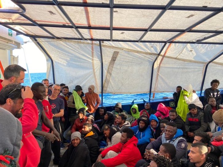 Imagen tomada a bordo del Aita Mari. (@smhumanitario)