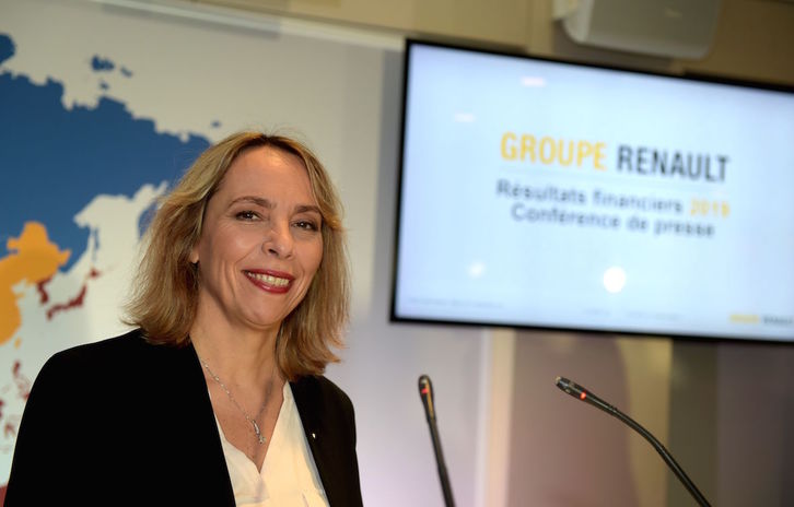 Clotilde Delbos, directora general interina de Renault. (ERIC PIERMONT / AFP)