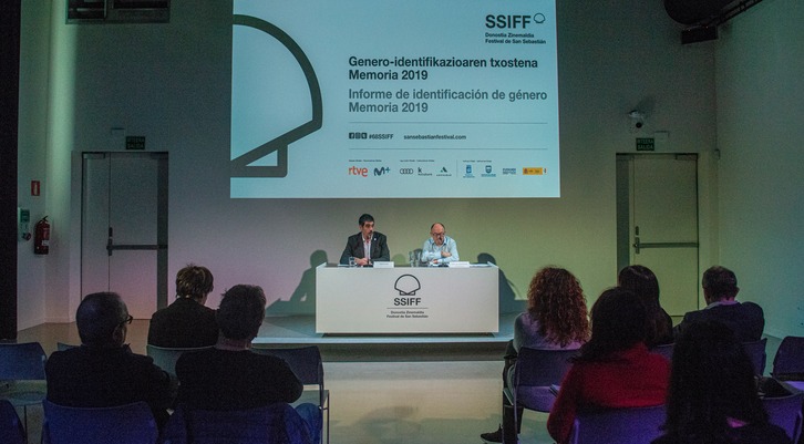 Eneko Goya y José Luis Rebordinos, en la presentación del informe. (Gorka RUBIO | FOKU)