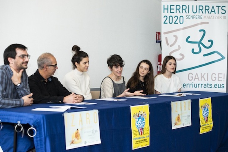 Herri Urratsen aldeko ekimenak aurkezteko Baionan egin den agerraldia. (Guillaume FAUVEAU)