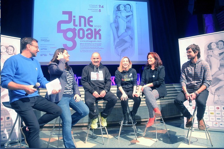 Bilborocken egindako aurkezpenaren irudia. (Luis JAUREGIALTZO / FOKU)