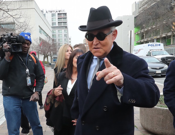 Roger Stone, a su llegada al tribunal. (Mark WILSON/AFP)