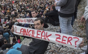Joaquin Beltran eta Alberto Sololuze, gogoan pasa den larunbatean Eitzagara eginiko martxan. (Juan Carlos RUIZ | FOKU)