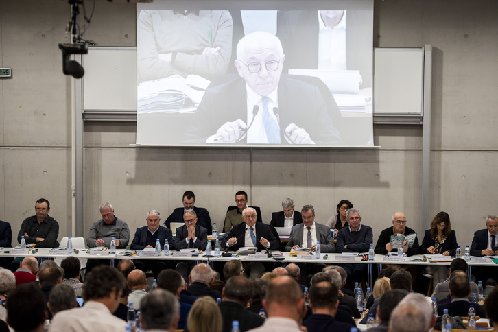 Imagen de la reunión del consejo comunitario de la Mancomunidad Vasca. (Guillaume FAUVEAU)