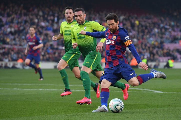 Messi ha firmado su segundo póker contra el Eibar. (Josep Lago/AFP)