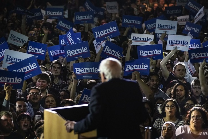 El senador socialista por Vermont, Bernie Sanders. (Drew ANGERER-AFP)