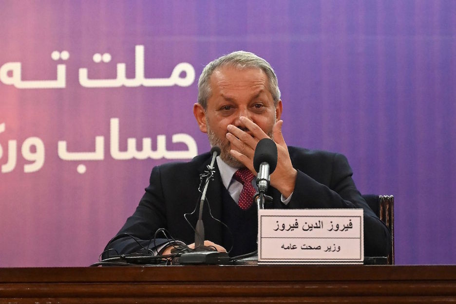 Conferencia de prensa del ministro de Sanidad de Afganistán. (WAKIL KOHSAR / AFP) Conferencia de prensa del ministro de Sanidad de Afganistán. (WAKIL KOHSAR / AFP)