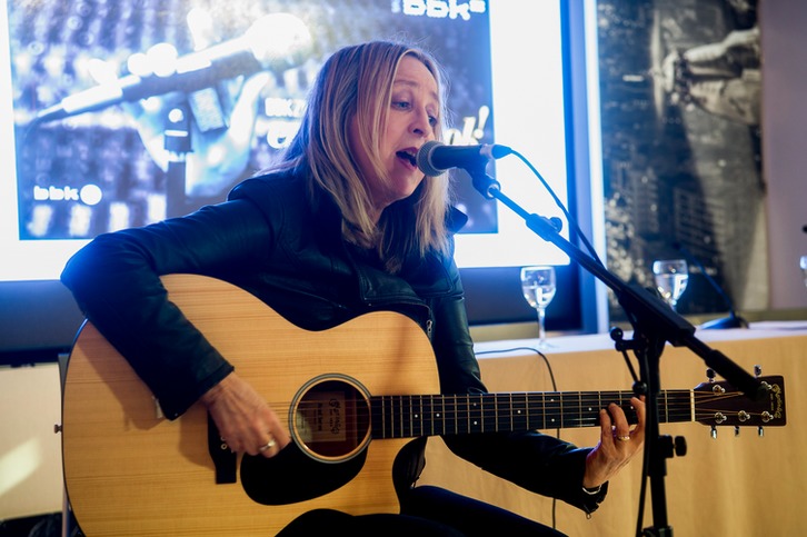 Aurora Beltranek Bilboko ‘Emakumeak’ zikloan parte hartu zuen. (Luis JAUREGIALTZO / FOKU)