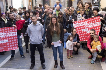‘Euskara eskubidea. Ni más, ni menos’ lelopean manifestazioa deitu zuten. (Iñigo URIZ / FOKU)