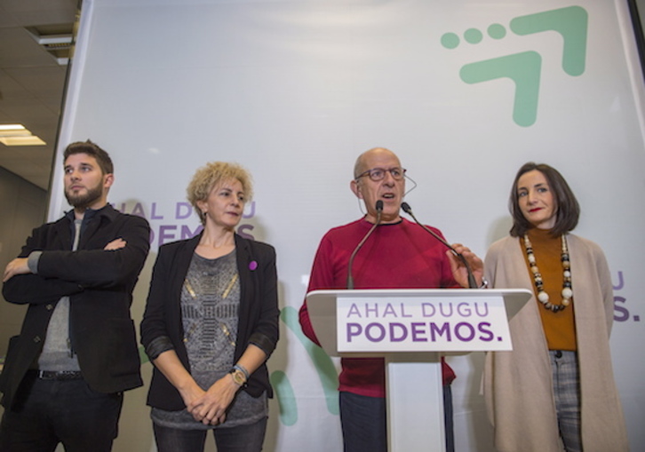 Cuatro candidatos de la lista de Gorrotxategi. (Marisol RAMIREZ/FOKU)