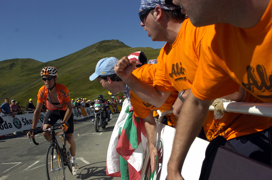 Gorka Verdugo etxarriarra, Aubisquen euskal zaletuen oihu artean. (Jagoba MANTEROLA / FOKU)