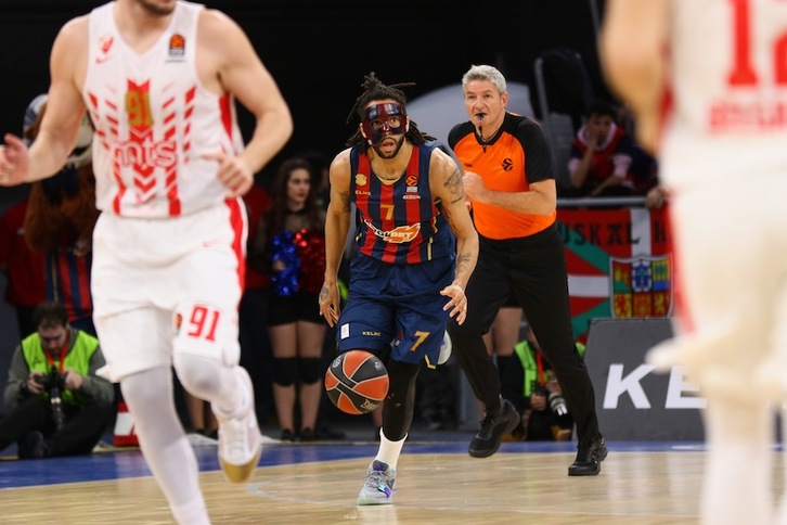 Pese a que sus números no sean gran cosa, Pierria Henry ha sido el alma del Baskonia. (Endika PORTILLO / FOKU)