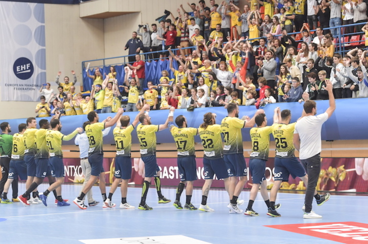 Bidasoa-Irun no ha podido completar la gesta y se despide de la Champions. (Idoia ZABALETA/FOKU)