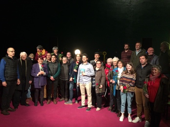 La liste Euskal Herrian avait choisi Plaza Berri pour présenter son programme. © Willy Roux