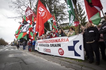 Otsailaren 27an Gasteizen elkarretaratu ziren langileak. (Endika PORTILLO / FOKU)