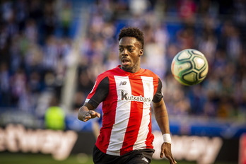 Iñaki Williams durante un partido de esta temporada. (Jaizki FONTANEDA / FOKU)