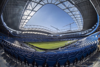Anoeta tendrá esta imagen el próximo domingo en el derbi entre Real y Osasuna. (Jon URBE/FOKU)