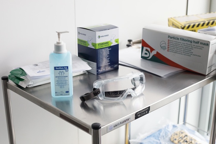 Material de protección ante la infección. (Gobierno de Nafarroa)