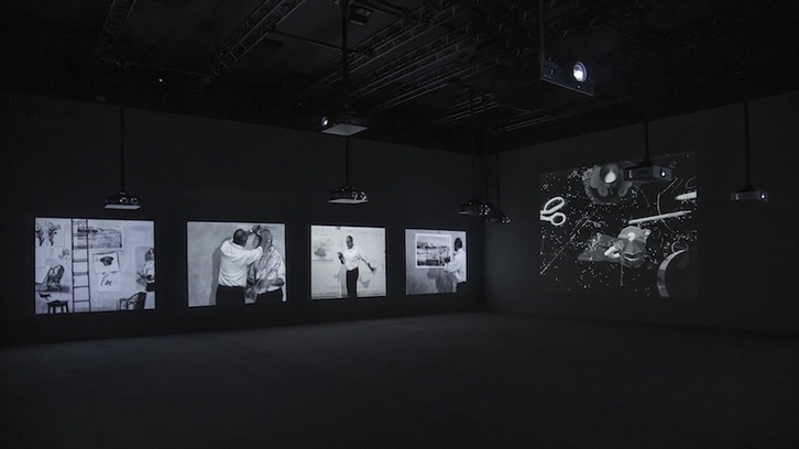 Imagen de la instalacion de Kentridge. (NAIZ)