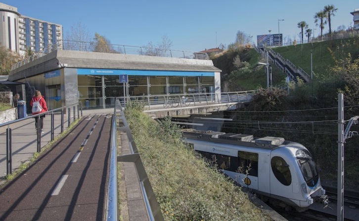 La estación de Lugaritz, en Donostia. (Andoni CANELLADA | FOKU)