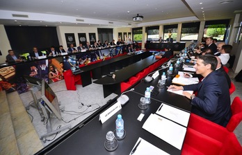 Foto de la anterior Amablea General, celebrada cara a cara, y no por videoconferencia, como en esta ocasión. (ACB PHOTO)