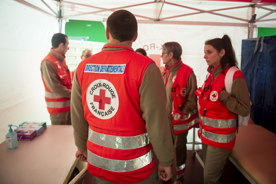 La Croix-Rouge est mobilisée pour faire face à un éventuel afflux de patients. © Guillaume FAUVEAU