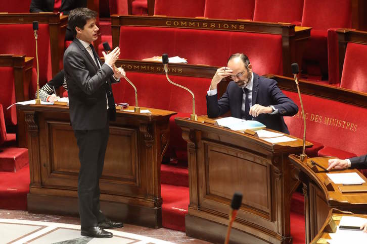 El ministro francés de Vivienda, Julien Denormandie, hoy en la Asamblea Nacional (Ludovic MARIN / AFP)