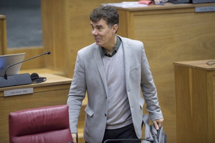 Eduardo Santos ha anunciado que no se presentará a la reelección para dirigir Podemos-Ahal Dugu Nafarroa. (Iñigo URIZ/FOKU)