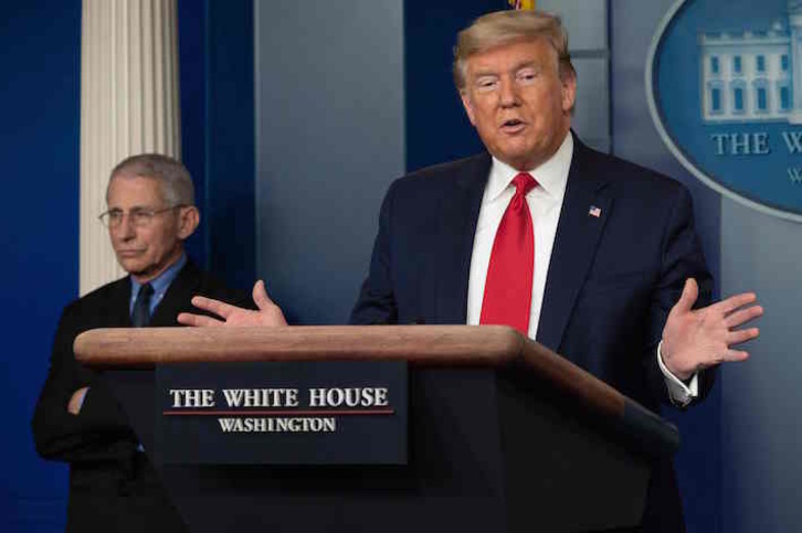 Donald Trump, en su última comparecencia ante los medios de comunicación. (Jim WATSON/AFP)
