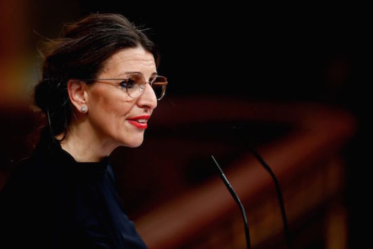 La ministra española de Trabajo, Yolanda Díaz. (AFP)
