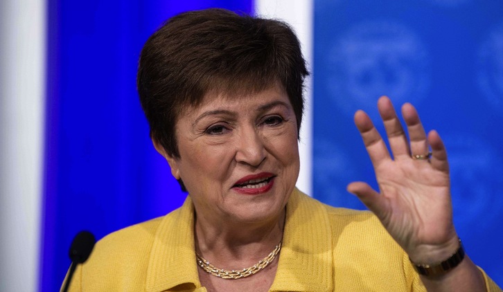 Kristalina Georgieva, directora gerente del FMI. (Nicholas KAMM/AFP)