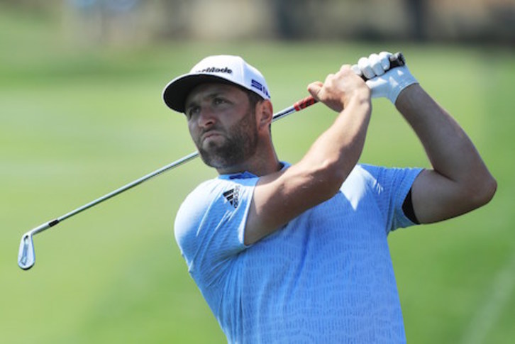 Jon Rahm se ha unido a una campaña de los golfistas europeos en apoyo a los profesionales sanitarios. (Matt SULLIVAN/AFP)