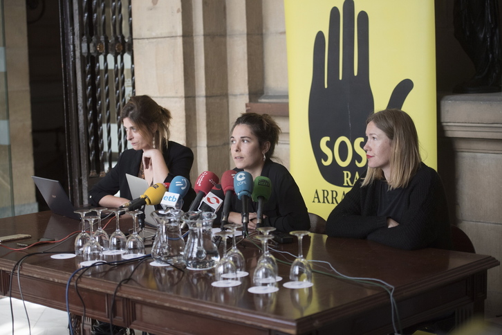 Sos Racismo, en una rueda de prensa anterior. (Gorka RUBIO / FOKU)