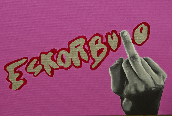 Esposición realizada en 2012 en homenaje a Eskorbuto por los estudiantes de Bellas Artes en Santurtzi. (Luis JAUREGIALTZO/FOKU)