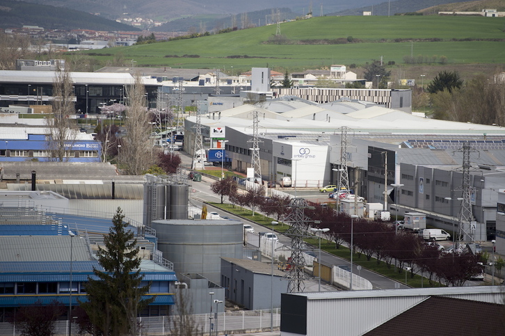 Imagen del polígono de Landaben, el mayor de Nafarroa. (Iñigo URIZ/FOKU)
