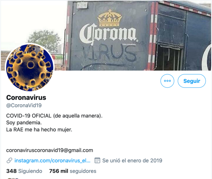 Investigadores han analizado el perfil de Twitter @CoronaVid19 y su impacto durante la pandemia. (NAIZ) 
