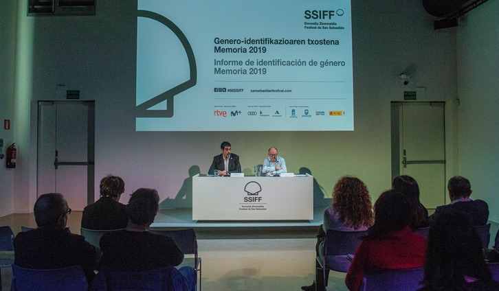 Eneko Goia eta Jose Luis Rebordinos, txostenaren aurkezpenean. (Gorka RUBIO | FOKU)