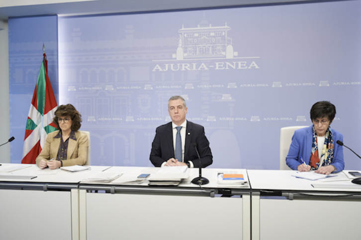 Comparecencia telemática del lehendakari ante parlamentarios realizada este jueves.