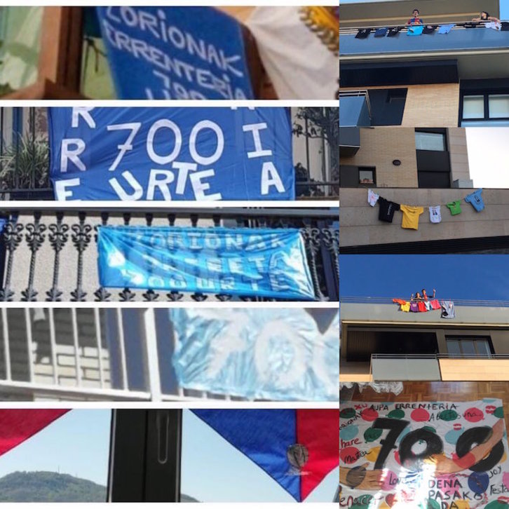 Jon Maya ha mostrado cómo están los balcones de Orereta en las redes sociales.