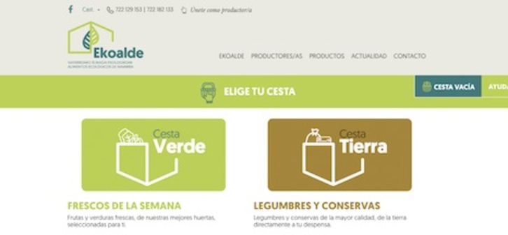 Ekoalde es una de las páginas web que ofrece la venta de productos ecológicos on-line.