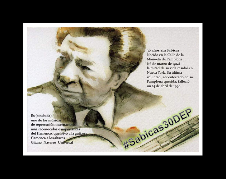 El homenaje a ‘Sabicas’ se realizará mediante las redes sociales. (NAIZ)