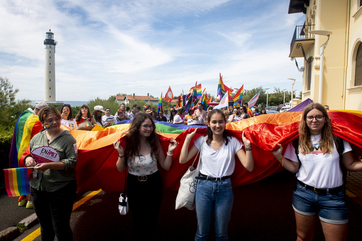 Marcha celebrada el 22 de junio de 2019, en Biarritz. (Naiz)
